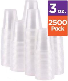img 3 attached to 🥤 Case of 2,500 – 3 oz. Disposable Clear Plastic Cups, 100 Count Packages: The Ideal Solution for Events and Businesses