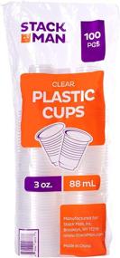 img 1 attached to 🥤 Case of 2,500 – 3 oz. Disposable Clear Plastic Cups, 100 Count Packages: The Ideal Solution for Events and Businesses
