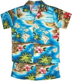 img 1 attached to 🌺 RJC Boys Hibiscus Hawaiian Island 2pc Cabana Set: Vibrant Tropical Style for Your Little One