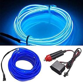 img 2 attached to 🚗 HomDSim 300cm Blue Auto Car Interior Decor LED Neon Light Lamp Glow EL Wire String Strip 12V (118inch/300cm)