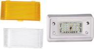 enhanced visibility rv led porch light - gold stars cool white with clear & amber lens - 1 pack (150 lumens and 90 lumens) logo
