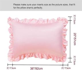 img 1 attached to PiccoCasa 2 Pack Ruffled Pillowcases Envelope 20X36Inch