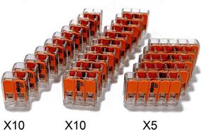 img 2 attached to WAGO 221 Series Splicing Connectors with Compact Case: 25pc Wire Connectors Bundle - Includes 10x 221-412, 10x 221-413, 5x 221-415