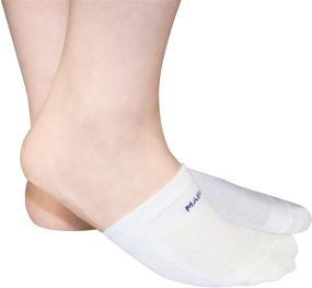img 3 attached to Mabua Breathable White Half Toe Socks - Anti-slip, Pack of 5