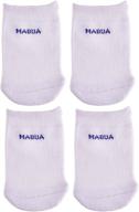 mabua breathable white half toe socks - anti-slip, pack of 5 logo