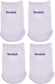 img 4 attached to Mabua Breathable White Half Toe Socks - Anti-slip, Pack of 5