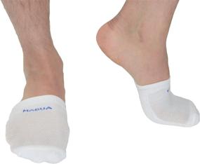 img 1 attached to Mabua Breathable White Half Toe Socks - Anti-slip, Pack of 5