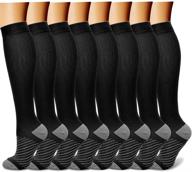 enhance athletic performance with 8 pairs of charmking copper compression socks, best for circulation & support (15-20 mmhg) - for women & men logo