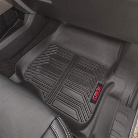 img 2 attached to Gator 79607 Front and 2nd Seat Floor Liners - Black - Compatible with 2014-2018 Silverado/Sierra 1500 Crew Cab, 2015-2019 2500/3500 Crew Cab, 2019 Silverado 1500 LD/2019 Sierra Limited Crew Cab