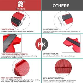 img 3 attached to 📏 Relitec Contour Gauge Duplicators - Simple Shape Contour Gauge Duplication - Instant Template For Curved and Odd Shapes - Easy Master Outline Gauge Tool for Cutting Set of 2 (5" and 10" Widen)