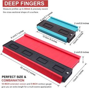 img 2 attached to 📏 Relitec Contour Gauge Duplicators - Simple Shape Contour Gauge Duplication - Instant Template For Curved and Odd Shapes - Easy Master Outline Gauge Tool for Cutting Set of 2 (5" and 10" Widen)