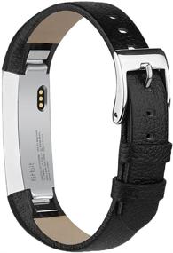 img 4 attached to 🔗 Наружные ремешки из натуральной кожи АК для Fitbit Alta HR/Fitbit Alta - Регулируемые и комфортные браслеты с совместимостью