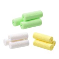 🦷 ангжили 9 штук чьюиз для выравнивающих дуг, жвачки ортодонтические силиконовые с чехлом для хранения, 3 цвета - белый, желтый и зеленый логотип