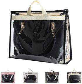 img 4 attached to 👜 Transparent Anti-Dust Handbag Organizer for Women's Accessories by Outgeek