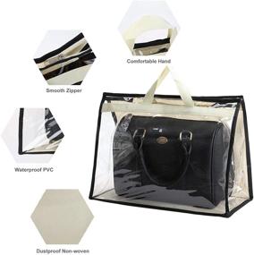 img 3 attached to 👜 Transparent Anti-Dust Handbag Organizer for Women's Accessories by Outgeek