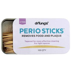 img 2 attached to 🦷 100 Count of Dr. Tungs Double-Sided PerioSticks X-Thin: Sleek Fit, Gum Stimulation, Plaque & Food Particle Removal