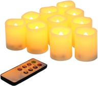 🕯️ set of 10 bulk flameless votive candles with remote control and timer – realistic flickering led tea lights for outdoor use, battery operated, 200 hour runtime (includes batteries) логотип