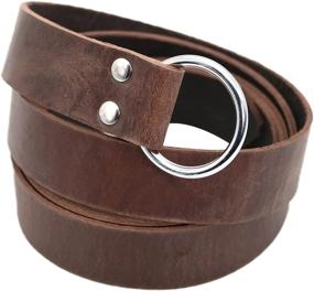 img 2 attached to Mythrojan Leather Belt Steel Viking Men's Accessories