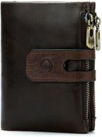 puslan leather bifold double window men's accessories логотип