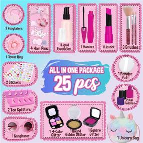 img 3 attached to 💄 GraceDuck Makeup Kit Toys for Girls - Sparkle and Shine with Playful Style!