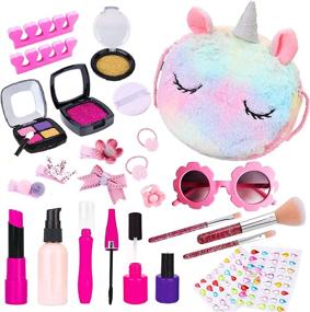 img 4 attached to 💄 GraceDuck Makeup Kit Toys for Girls - Sparkle and Shine with Playful Style!