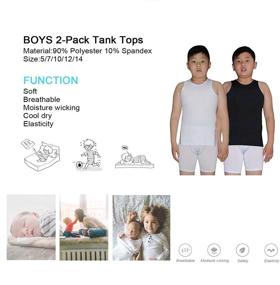 img 1 attached to 👕 Junyue Pack of 2 Sleeveless Undershirts - Boys' Clothing T-Shirts