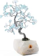 topaz crystal money tree: divine magic for good luck, abundance, and wealth - feng shui gifts for anniversary, healing crystal tree of life. enhance home & office with good fortune! logo