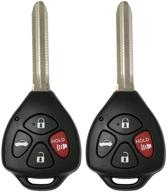 🔑 2-pack keyless entry remote car key for toyota corolla venza avalon gq4-29t with g chip - keyless2go replacement logo