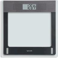 🚽 taylor electronic glass talking bathroom scale: 440 lb. capacity for easy weight monitoring logo