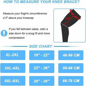 img 3 attached to 🏋️ Nvorliy Plus Size Knee Brace XL-8XL: Superior Open-Patella Stabilizer for Arthritis, ACL, Running, Pain Relief, Meniscus Tear, Post-Surgery Recovery - Breathable Neoprene Support