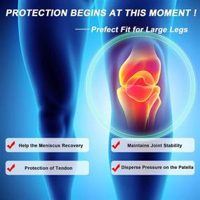 img 2 attached to 🏋️ Nvorliy Plus Size Knee Brace XL-8XL: Superior Open-Patella Stabilizer for Arthritis, ACL, Running, Pain Relief, Meniscus Tear, Post-Surgery Recovery - Breathable Neoprene Support