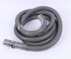 img 1 attached to 🚰 ALXEH 12ft Universal Flexible Washing Machine Drain Hose Extension Kit - Industrial Grade Polypropylene Discharge Hose | Fits up to 1-1/4 Inch Drain Outlets