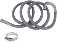 🚰 alxeh 12ft universal flexible washing machine drain hose extension kit - industrial grade polypropylene discharge hose | fits up to 1-1/4 inch drain outlets логотип