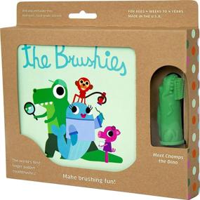 img 4 attached to 🦖 Chomps The Dino Toothbrush &amp; Storybook Set: The Brushies Baby &amp; Toddler Toothbrush for Enhanced SEO