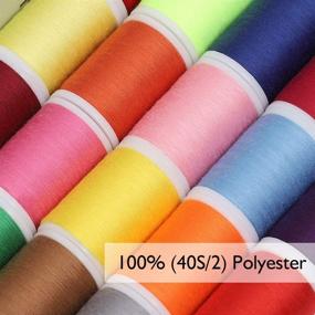 img 2 attached to MILIJIA 50Pcs Prewound Bobbins/Sewing Threads Kits with 25 Colors and 550 Yards Per Spool - High-Quality Polyester Thread for Hand & Machine Sewing