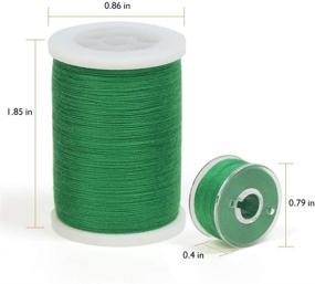 img 3 attached to MILIJIA 50Pcs Prewound Bobbins/Sewing Threads Kits with 25 Colors and 550 Yards Per Spool - High-Quality Polyester Thread for Hand & Machine Sewing