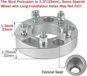 img 2 attached to 💥 Адаптеры колесные GAsupply 5x4.75 до 5x4.5: 1.25 дюйма, дистанционные кольца колес 5x120.65 мм до 5x114.3 мм - подходит для Chevrolet Camaro S10 Blazer GMC Sonoma Pontiac