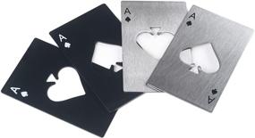 img 2 attached to ♠️ Set of 4 Ace Of Spades Card Bottle Openers