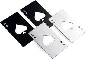 img 3 attached to ♠️ Set of 4 Ace Of Spades Card Bottle Openers