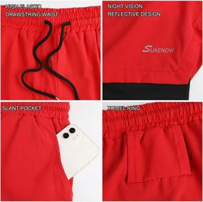 img 1 attached to 🏃 Surenow Men's 2 in 1 Running Shorts: Quick Dry Athletic Shorts with Liner, Zip Pockets, and Towel Loop