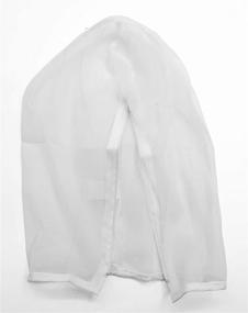 img 2 attached to 🧥 Betty Dain Makeup Protector Hood: Hair and Makeup Protection Garment for Getting Dressed, Triple Protection with Zipper Closure, White Nylon Chiffon, Machine Washable