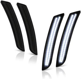 img 4 attached to 🚗 Enhance Your 2016-2020 Chevy Camaro with VIPMOTOZ Full White LED Front + Rear Smoke Lens Side Marker Light Kit - Driver & Passenger Side, 4-Pieces