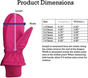 img 1 attached to Kids Safety Reflector Waterproof Winter Snow Ski Mittens with Thinsulate by N'Ice Caps