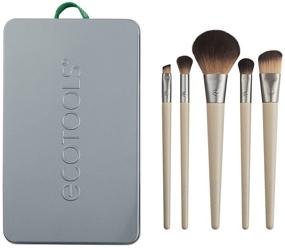 img 2 attached to 🖌️ EcoTools Makeup Brush Set for Eyeshadow, Foundation, Blush, and Concealer with Bonus Storage Case, Enhance Your Beauty Routine, Perfect for Traveling, 6 Piece Set