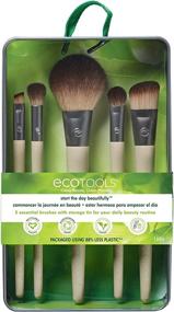 img 4 attached to 🖌️ EcoTools Makeup Brush Set for Eyeshadow, Foundation, Blush, and Concealer with Bonus Storage Case, Enhance Your Beauty Routine, Perfect for Traveling, 6 Piece Set