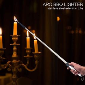 img 4 attached to 🔥 Rechargeable USB Arc Lighter - Summoner Telescopic Candle Lighter for Outdoor Cooking, BBQs, Camping, Hiking, Fireworks, Home Kitchen