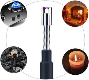 img 1 attached to 🔥 Rechargeable USB Arc Lighter - Summoner Telescopic Candle Lighter for Outdoor Cooking, BBQs, Camping, Hiking, Fireworks, Home Kitchen