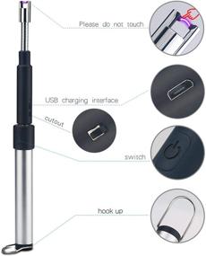 img 2 attached to 🔥 Rechargeable USB Arc Lighter - Summoner Telescopic Candle Lighter for Outdoor Cooking, BBQs, Camping, Hiking, Fireworks, Home Kitchen