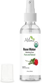 img 1 attached to 🌹 Milania Organic Rose Water Spray 4 oz - Natural Facial Toner, Pore Minimizer, Redness Reducer - Revitalizing Mist for Face and Hair, Nourishing and Hydrating Skin