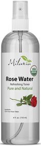 img 4 attached to 🌹 Milania Organic Rose Water Spray 4 oz - Natural Facial Toner, Pore Minimizer, Redness Reducer - Revitalizing Mist for Face and Hair, Nourishing and Hydrating Skin